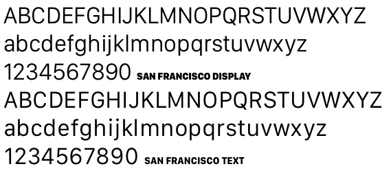 san francisco font family